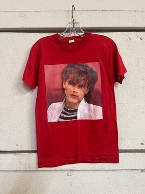 Screen Stars Red Photo-Print Short Sleeve Tee